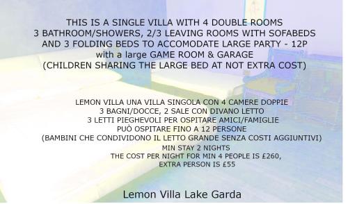 Castelnuovo del Garda Villa | Lemon Villa Lake Garda