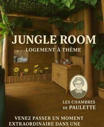 Sainte-Marie-la-Mer House | Les Chambres de Paulette à Theme LA JUNGLE ROOM
