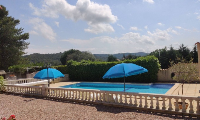 Cessenon-sur-Orb Villa | Les Ecologies for 8, 2 gites with pool with views over Cessenon sur Orb Village