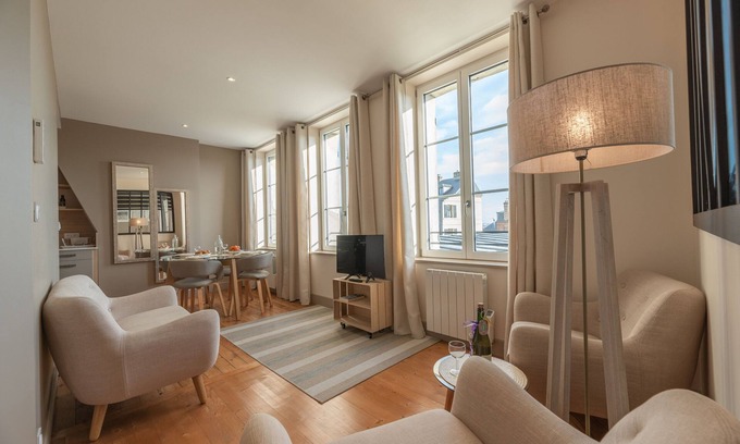 Honfleur Apartment | Les Mouailleries on the ground floor 2 bedrooms 2 bathrooms