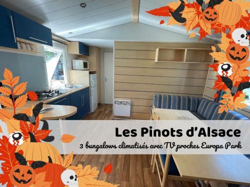 Boofzheim Bed & Breakfast | Les Pinots d'Alsace - 3 bungalows climatisés avec TV - Proche Europa Park