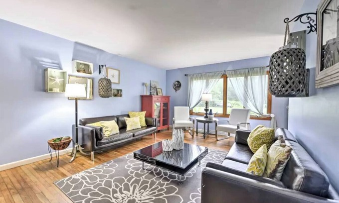 Narragansett House | Less than a mile from the beach, huge family-friendly yard with decking and propane BBQ.