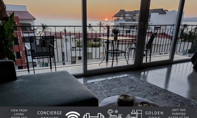 Bucerias Condo | LIFE 529 Amazing Top Floor Ocean-View 1BD Apartment at Bucerias Beach