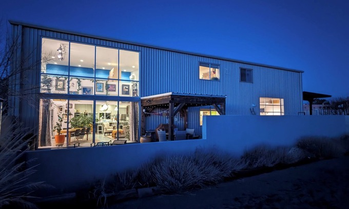 La Cienaga House | Light-filled main house close to town; views, hiking on high desert behind house