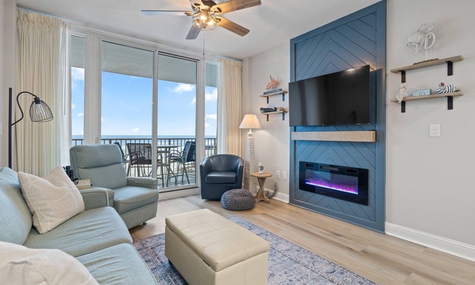 Ono Island Condo | Lighthouse 703 "Sea Haven" Beachfront condo with huge balcony!
