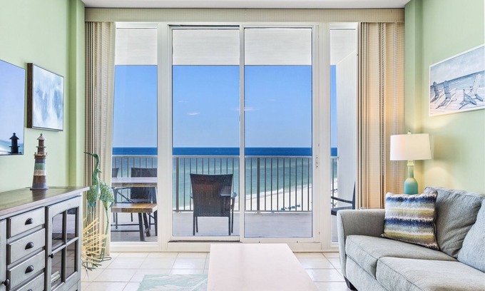 Gulf Shores Condo | Lighthouse 802 - Beachfront with views!