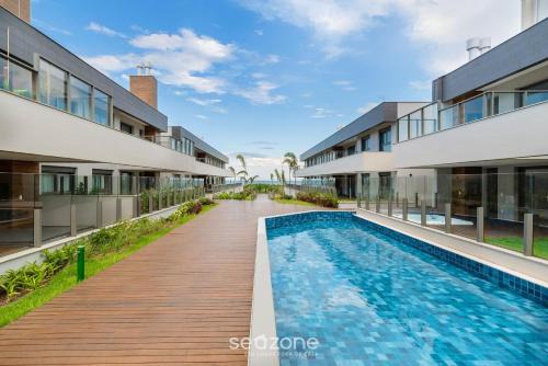 Morro das Pedras Apartment | Lindo Apto Zen Pé na Areia com Jacuzzi em IBC0205