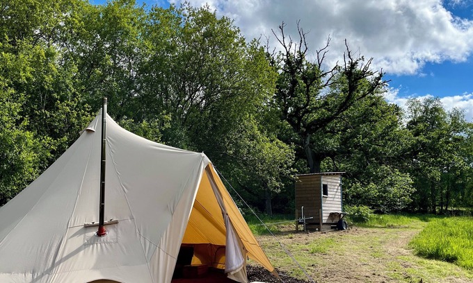 Cullompton RV Rental | Little bridge Camp.nSecluded camping in 13 acres of magical meadow and woodland.