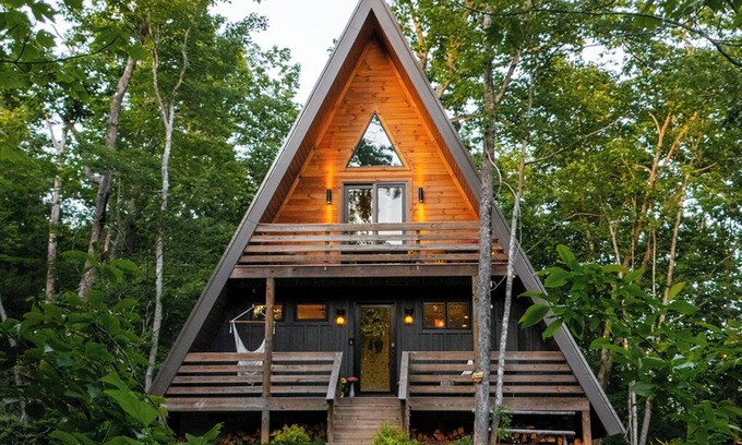 Old Fort Cabin | little mountain a-frame: a cozy, quiet retreat w/hot tub - pet friendly!
