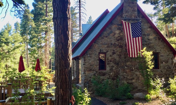 Sunnyside Cottage | Little Rock Cabin Tahoe City- Hot Tub, Pet Friendly, 1/2 mile walk to Lake Tahoe