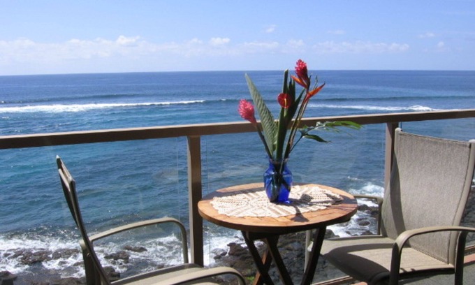 Poipu Condo | Live TOP Floor OceanFRONT. Relax & Sleep to Sounds of the Surf; AC or Tradewinds