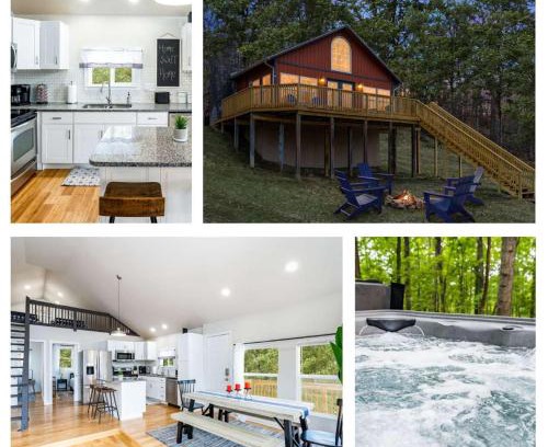 Sleepy Hollow House | Loft Cabin w, Hot Tub, Fire Pit, Huge Deck & WiFi!
