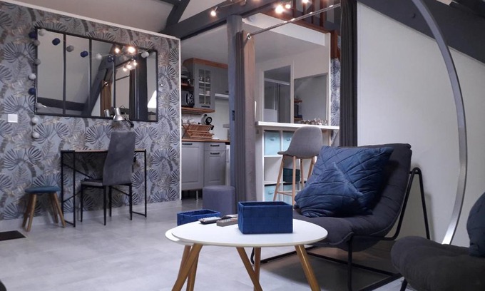 Montargis Apartment | Loft Haut de Gamme Centre Montargis, Place de Parking, Local à vélos, Linge de lits et serviettes, coin rivière amenagé, Hamac, Épicerie, Vélos en option, Tout confort jusqu'à 4 voyageurs
