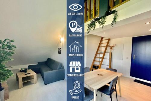 Moret-sur-Loing Apartment | Loft renové avec Mezzanine - Vue sur le Loing - Commerces à pied