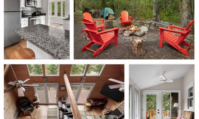 Hedgesville Ski Chalet | Loft, Wood Stove, Fire Pit, Grill & Deck on Creek