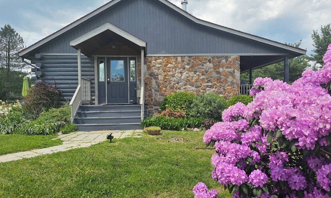 Millerton House | Log Home w/Mtn & Lake View- Central Air, Fiber Internet, Covered Porch, Firepit