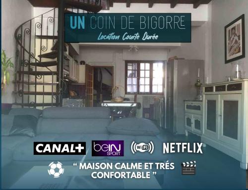 Tournay House | Logements Un Coin de Bigorre - La Tournayaise - Canal plus, Netflix, Bein, Apple TV - Wifi Fibre