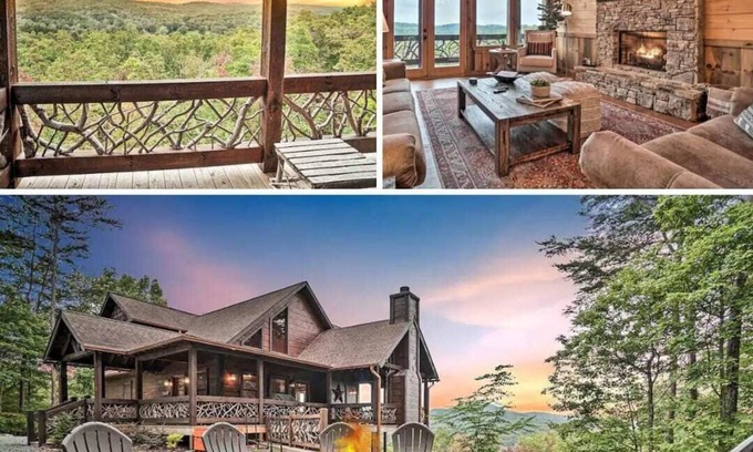 Ridges Over the Lake Cabin | Long-Range Views | Game Room | Fire Pit | Pets