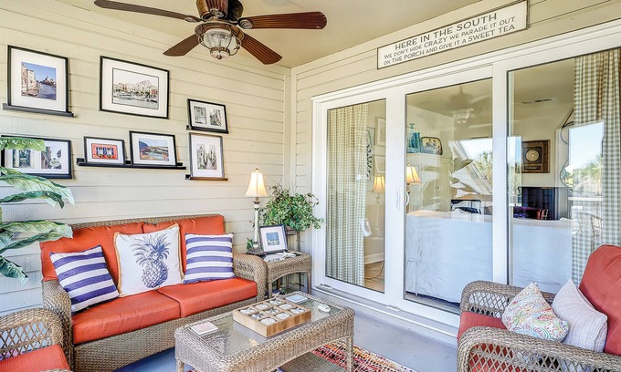 Seabrook Island Villa | Lovely condo near beach with enclosed porch, pool, tennis, and golf access