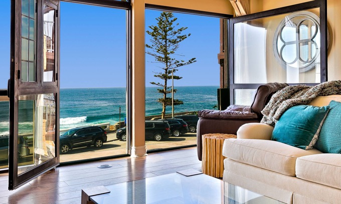 Village of La Jolla House | Lovely home with ocean views from living room, private hot tub & W/D