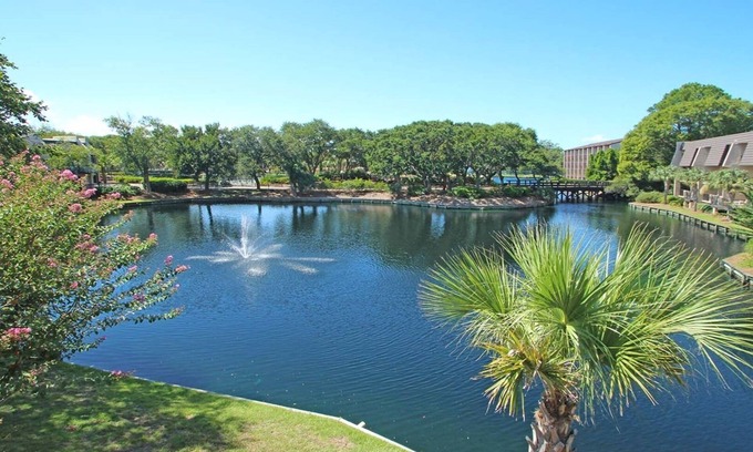 Folly Field Condo | Lovely lagoon view condo just steps from the beach