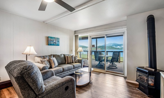 Dillon Condo | Lovely Lakefront Condo with Fireplace, Free High-Speed WiFi and Stunning Views