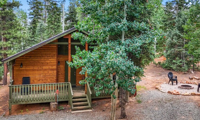 Duck Creek Village Cabin | Lovely Log Cabin with Views and Fire Pit!