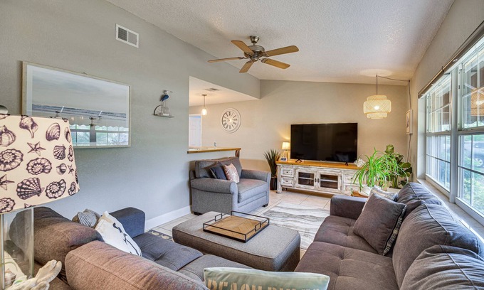 Surfside Estates House | Lovely Merritt Island Home w/Kayak + Fire Pit!