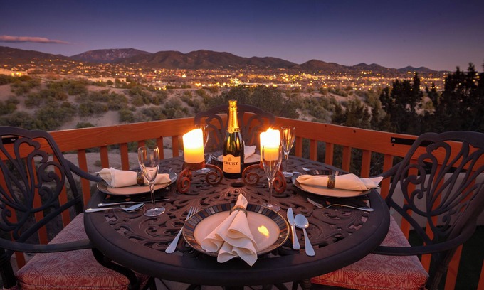 Santa Fe House | Luces de la Ciudad | Sweeping Views of Santa Fe, Hot Tub + Pet Friendly!