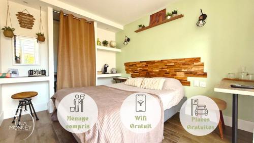 Bourgoin-Jallieu House | Luna Monkey, Chambre & Terrasse privée, Bourgoin Centre