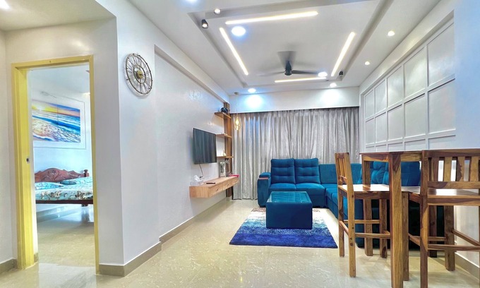 Colva Apartment | Lux 2 BHK with Pool, Garden, Gym, Beach-5min walk
