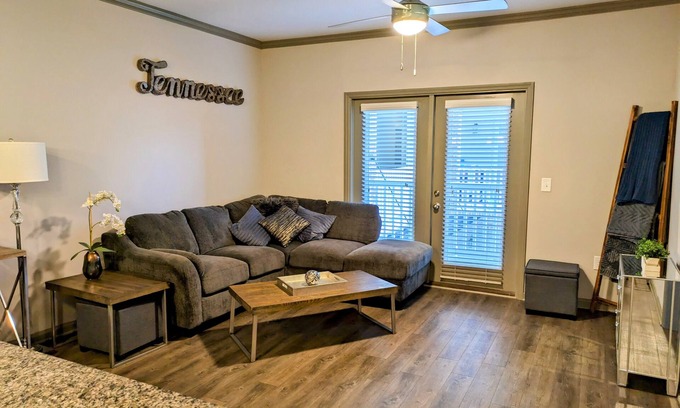 South Nashville Apartment | Lux, Cozy1Br Near Downtown + Free Parking + Wifi+ Pool
