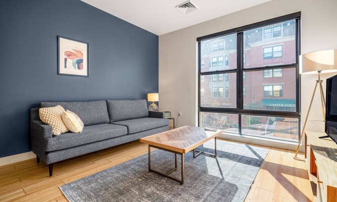 D Street - West Broadway Apartment | Lux South Boston 1BR w/Doorman, W/D, nr. Seaport, by Blueground