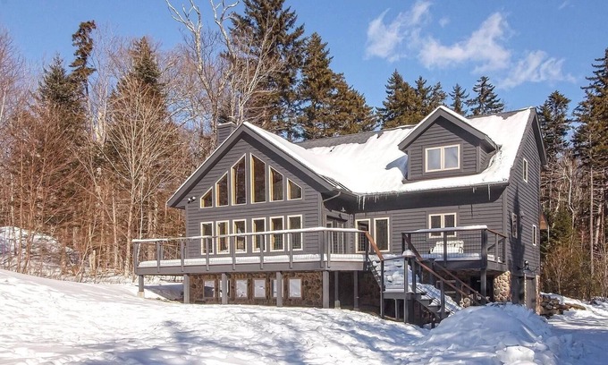 West Dover House | Lux VT ski chalet with mountain views and apres ski amenities.