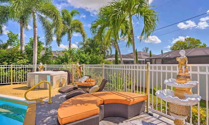 Trafalgar Villa | Luxe Cape Coral Home w/Heated Pool & Hot Tub