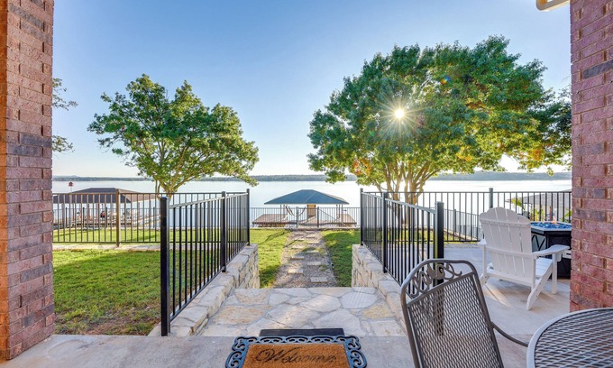 Granbury House | Luxe Lakefront Home w/Hot Tub, Dock & Fire Pit