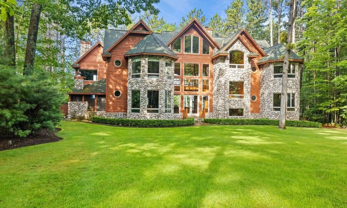 Indian River House | Luxurious 11,600 SQ' Mullett Lake Home & Carriage house,Private on Mullett Lake