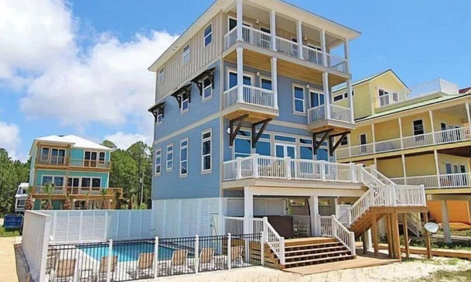 Port St. Joe House | Luxurious 6-Bedroom Oceanfront Home with Private Pool in Gulf County.