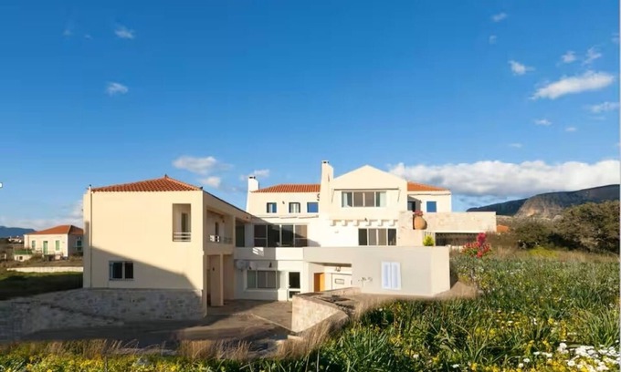 Papadhianika Villa | Luxurious 6-bedroom villa with large sea-view balconies, near Monemvasia & Mani