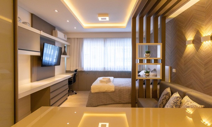 Matriz Apartment | ❤️⭐ Luxurious Batel Apt Opposite the Shop. Curitiba - Swimming pool, sauna and gym ✅