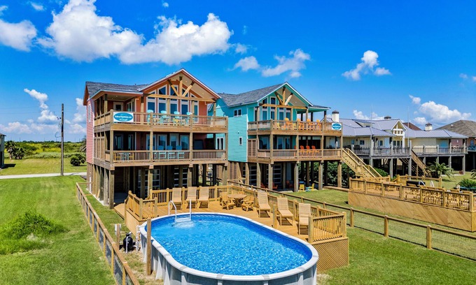 Crystal Beach House | Luxurious Beachfront Escape w/Private Pool, Hot Tub & Elevator