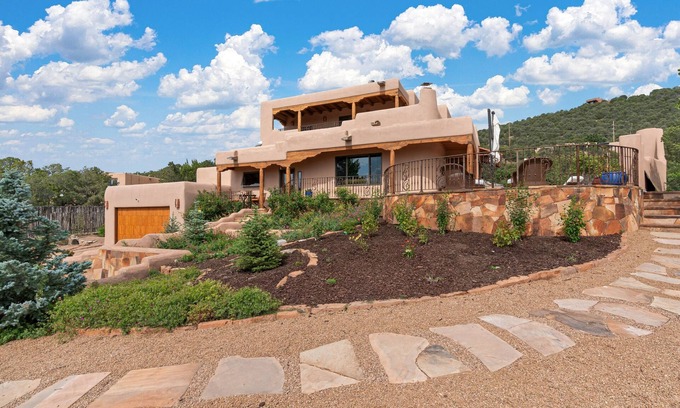 North Hills House | Luxurious home near the heart of Santa Fe with pool, hot tubs, kivas, & gardens