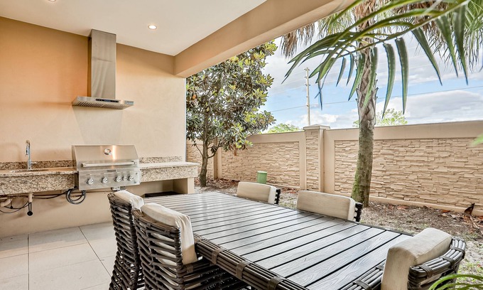 Florida Central Atlantic Coast House | Luxurious home with private elevator, terraces, and paid-access pool