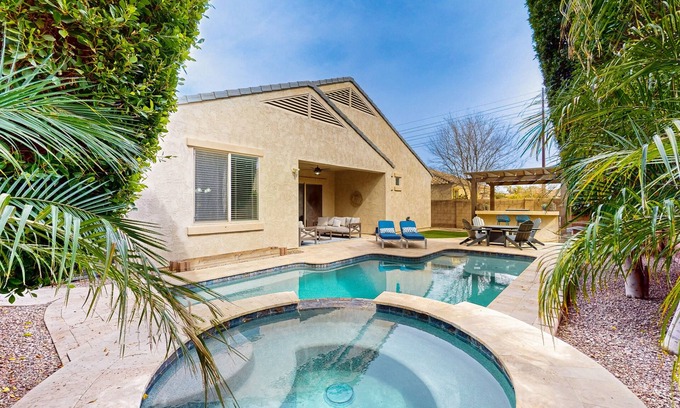 Chandler House | Luxurious home with private pool, spa, WiFi & central AC