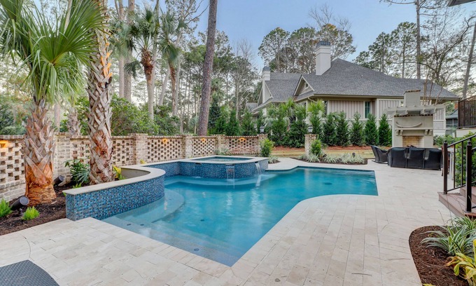 Sea Pines House | Luxurious home with private pool, central AC, & high-speed WiFi - walk to beach