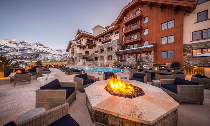 Mountain Village Resort | Luxurious Mountain View Suite w/Gas Fireplace, Private Balcony, & Full Kitchen
