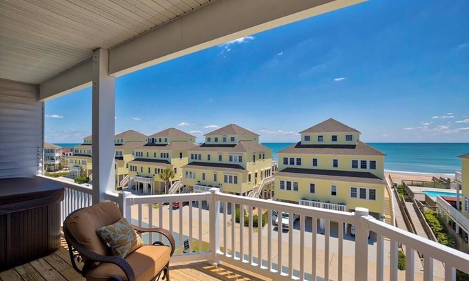 North Topsail Beach House | Luxurious Oceanfront B w/pool, elevator, 6 BR, steps from the sand and surf