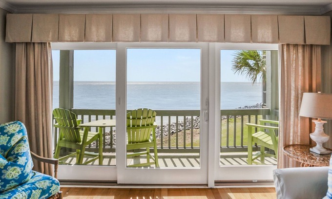 Saint Helena Island Condo | Luxurious Ocean front, 3 bedroom, elevator, private pool, amenity cards avail.