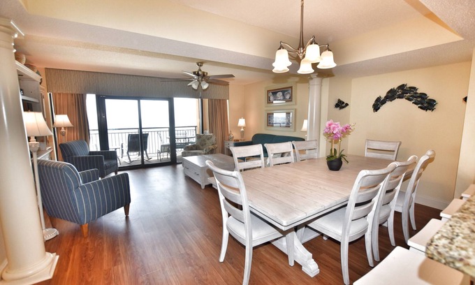Myrtle Beach Condo | Luxurious Oceanfront Condo at Island Resort-Indoor/Outdoor Pools, Hot Tubs, Tiki