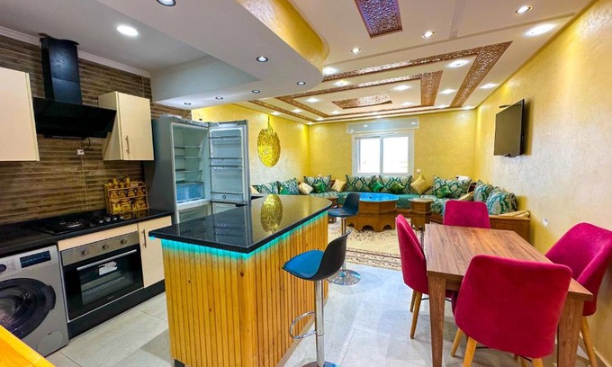 Oued Laou Apartment | Luxurious Scandinavian-style, pool & play area